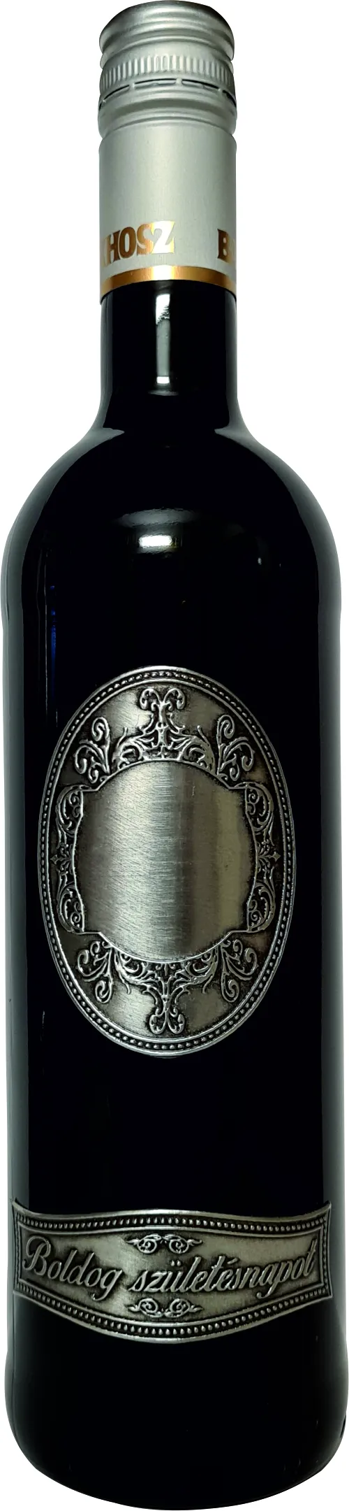 Cabernet Sauvignon fémcímkés "Boldog Születésnapot" cserélhető évszámos