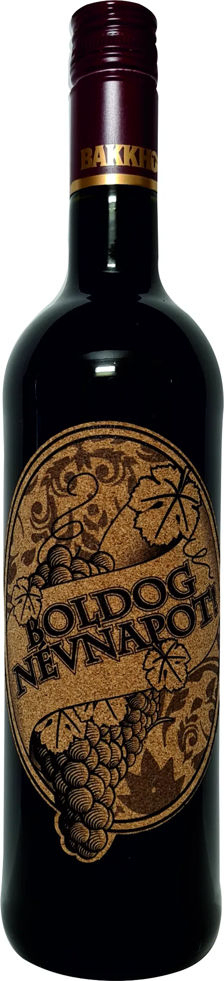 Kékfrankos  "Boldog névnapot" "kilógos"parafacímkével