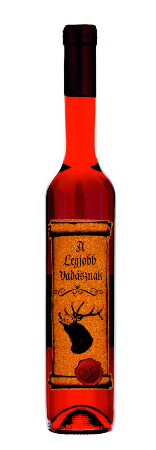 Cabernet Sauvignon bor "A Legjobb vadásznak" feliratú parafacímkével