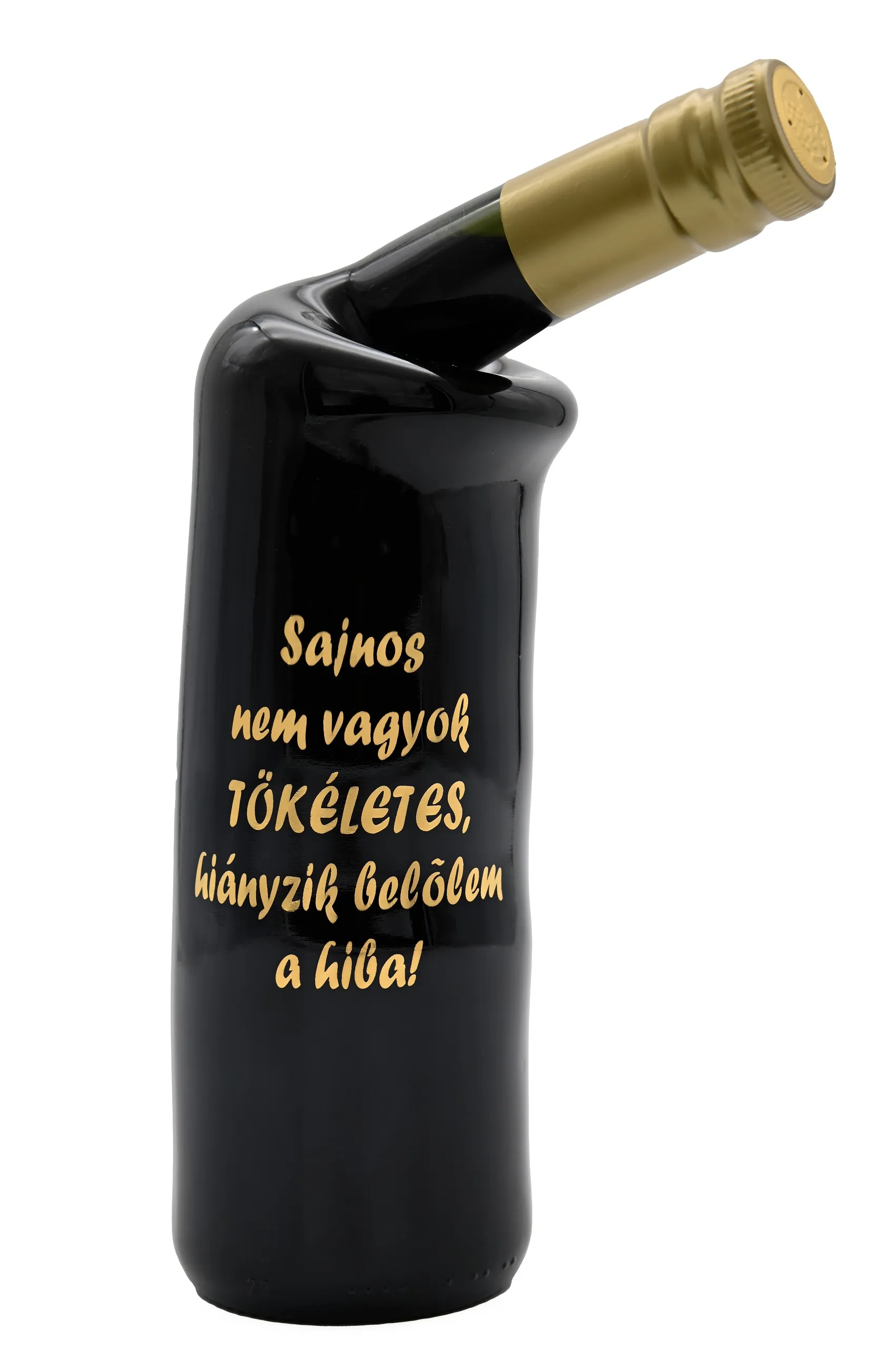 Cabernet Sauvignon ferdenyakú palack "Sajnos nem vagyok" felirattal