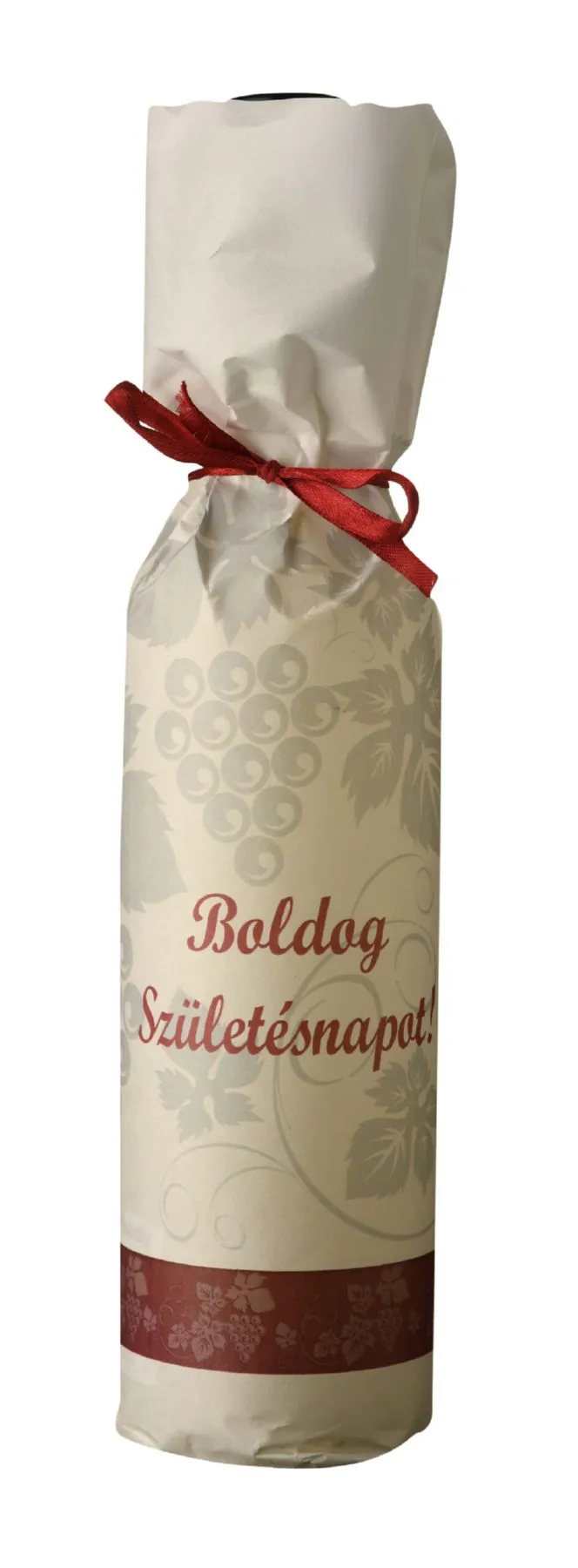 Egri Bikavér "Boldog Születésnapot" feliratú papír díszcsomagolásban (f)