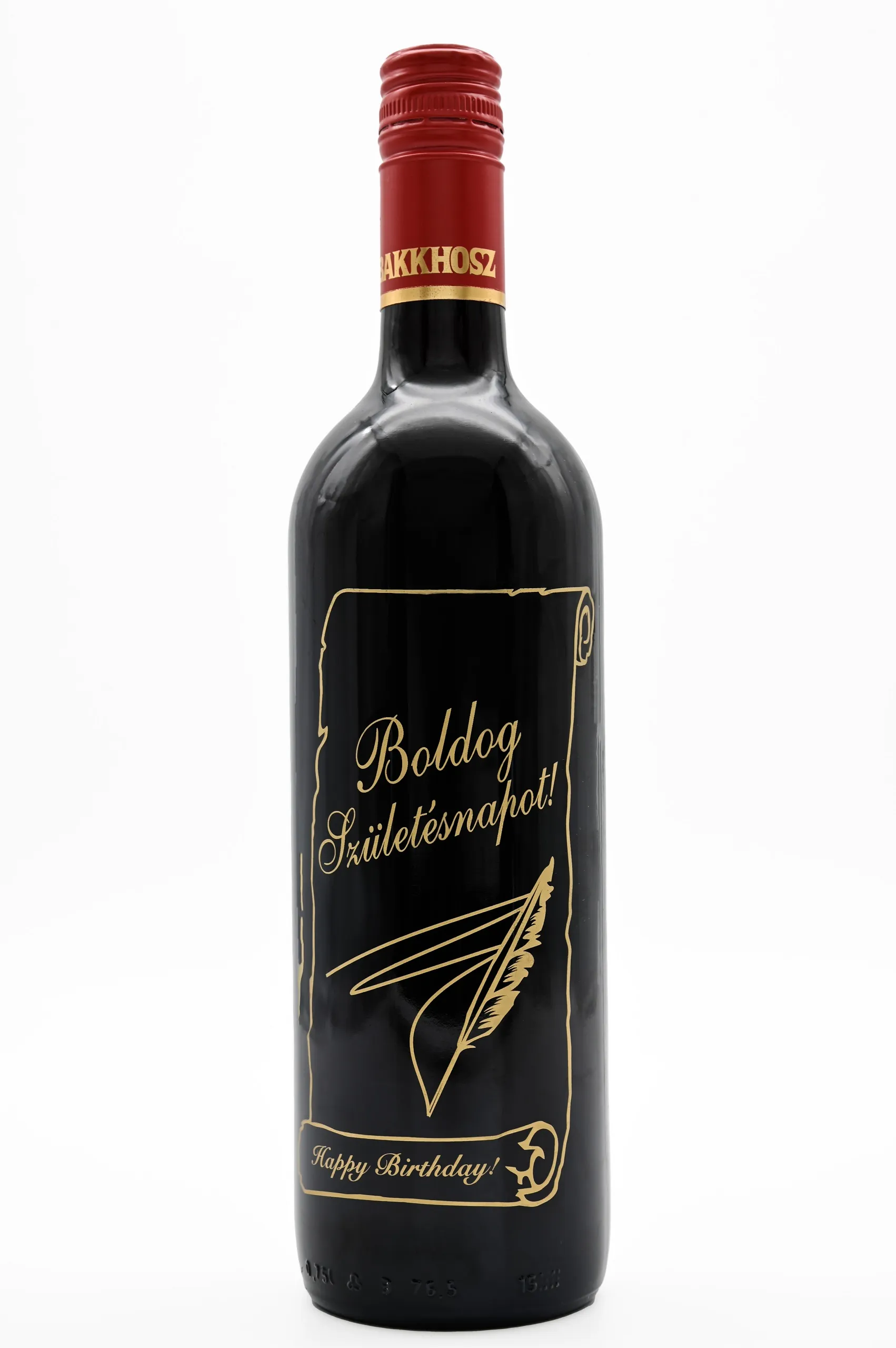 Merlot "Boldog  Születésnapot" felirattal