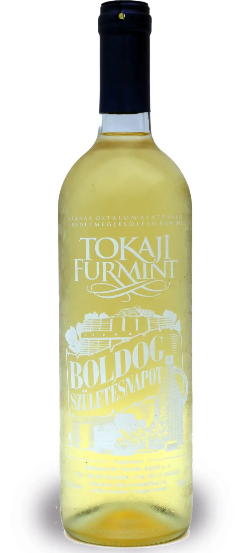 Tokaji Furmint "Boldog Születésnapot" felirattal
