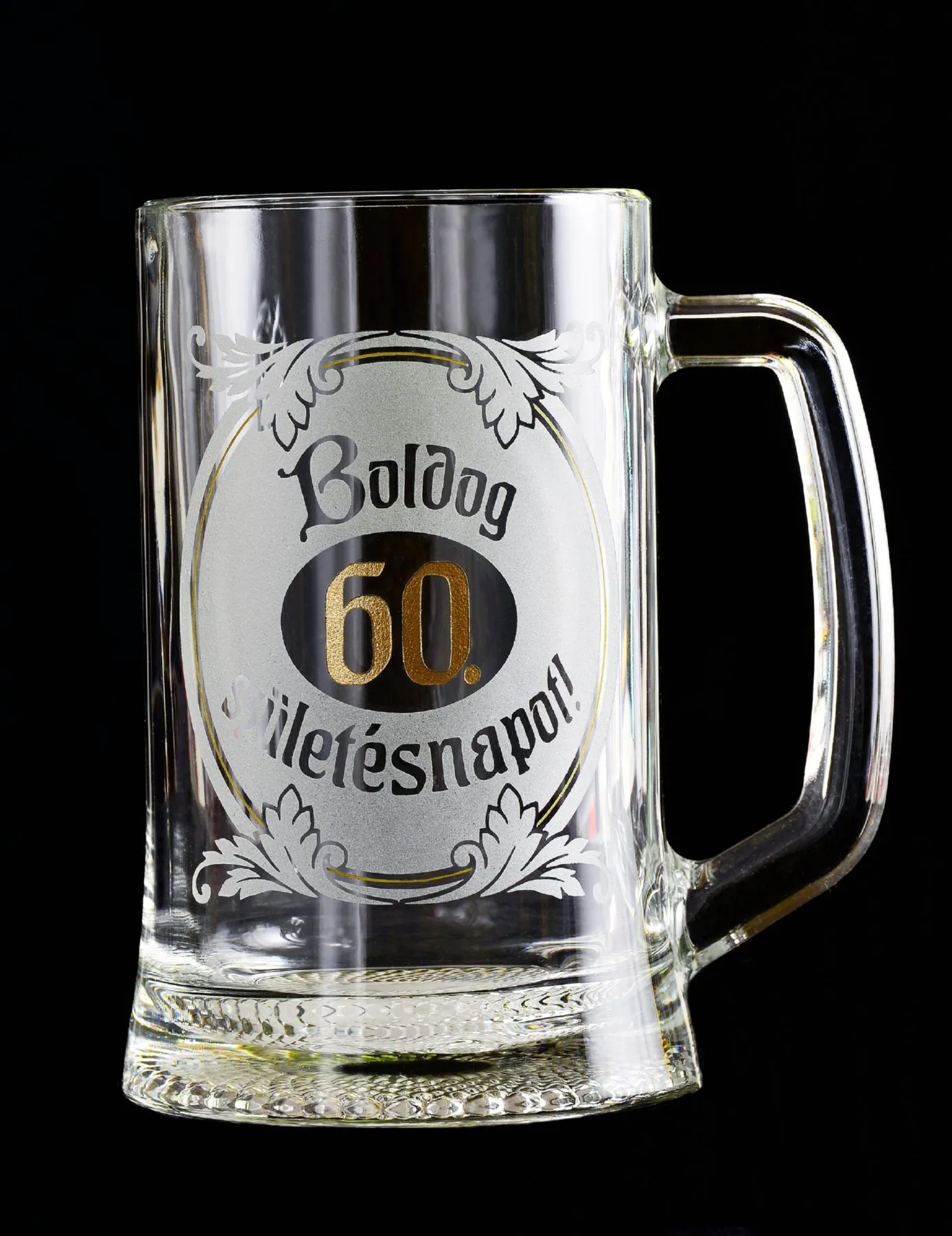 Csiszolt söröskorsó 60 évszámmal