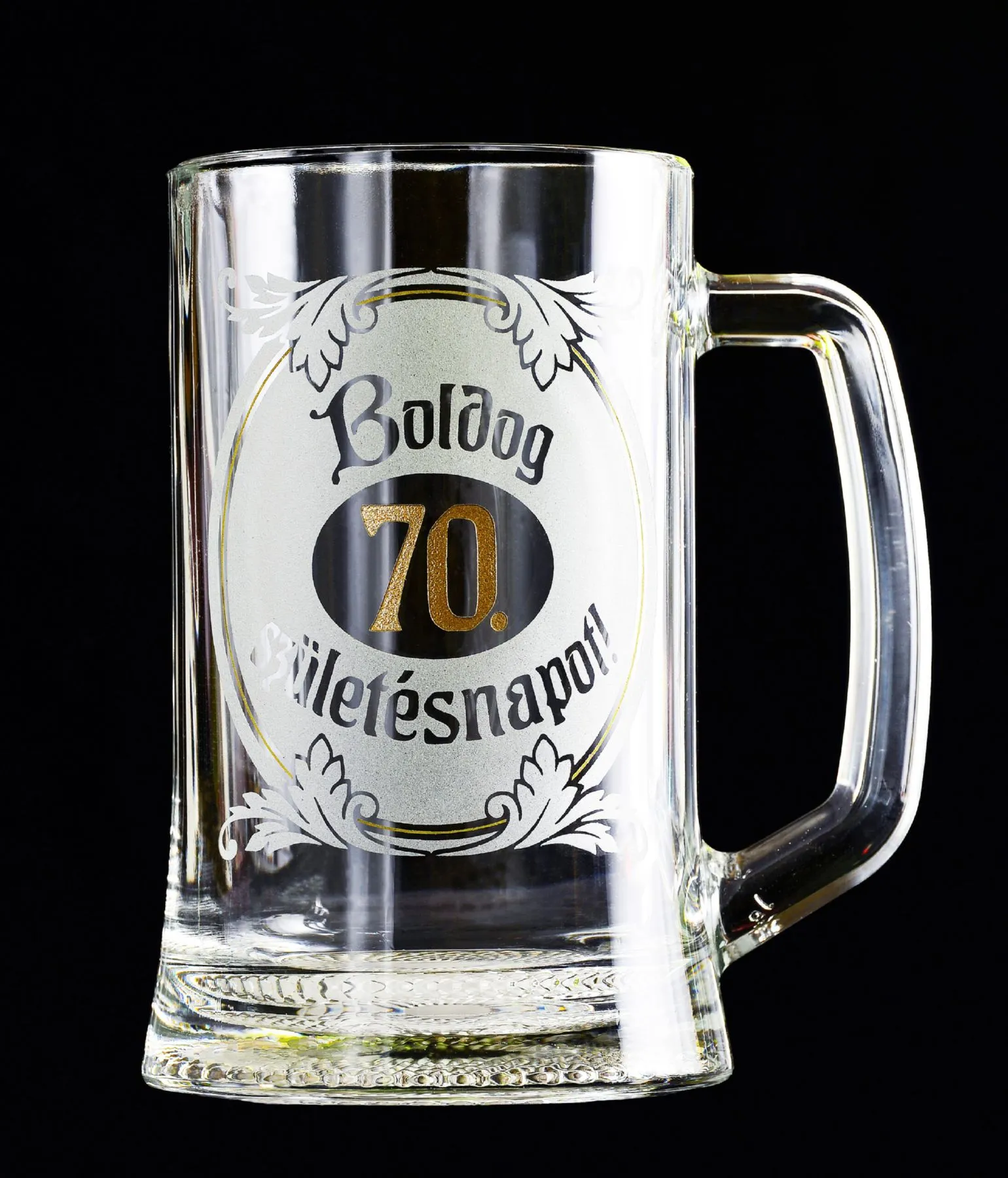 Csiszolt söröskorsó 70 évszámmal